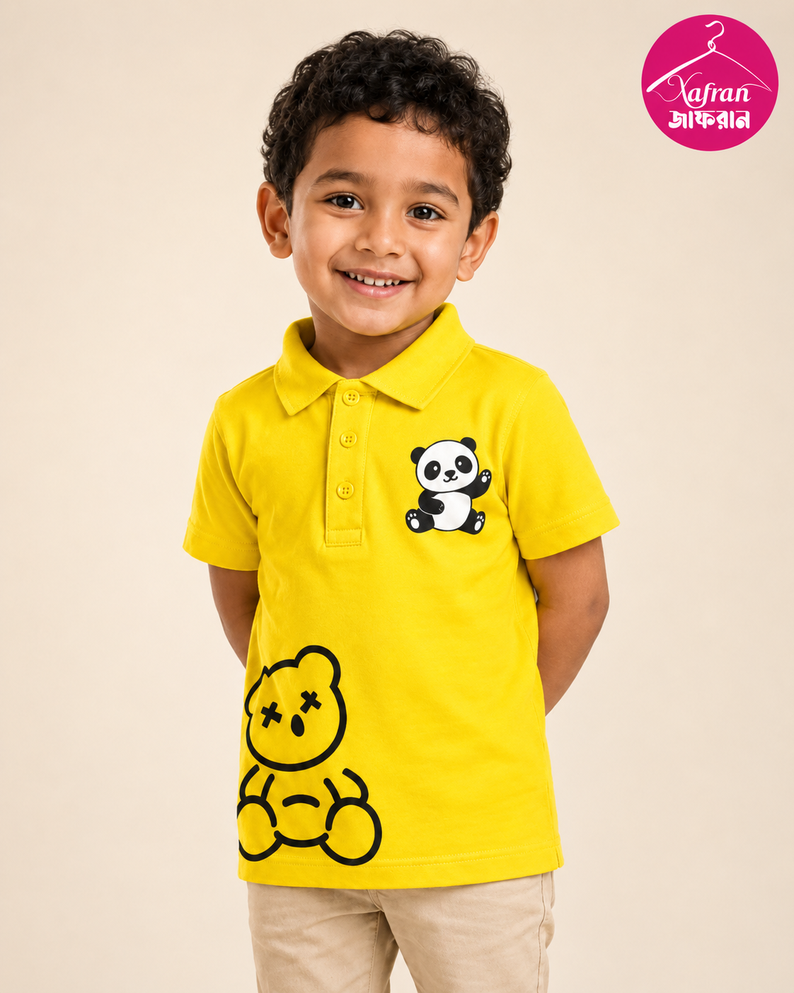 Boys Panda Polo T-Shirt 2026 | Xafran Mart BD BOYS PANDA POLO